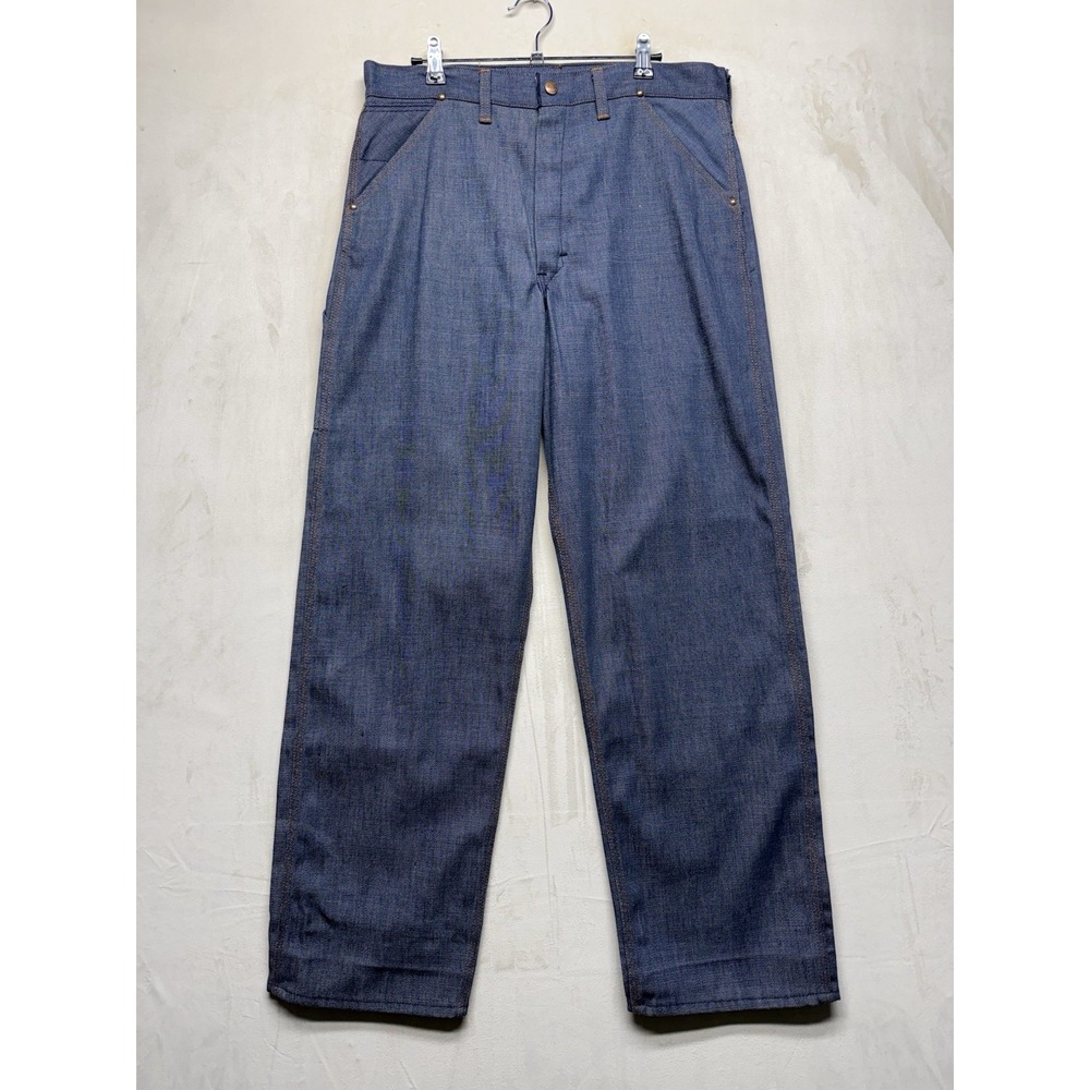 Vintage Sears Roebuck Jeans Men's 34x32 70s Workwear Utility Polyester Pants